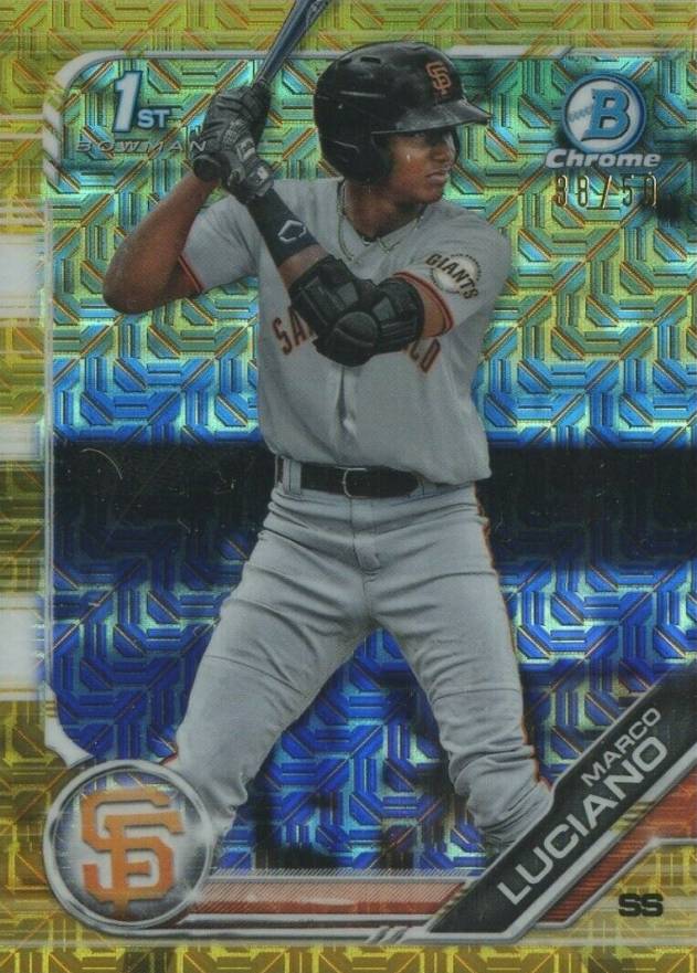 2019 Bowman Mega Box Chrome Marco Luciano #82 Baseball Card