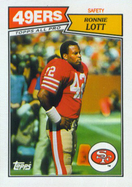 1987 Topps American/UK Ronnie Lott #31 Football Card