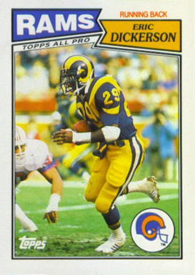 1987 Topps American/UK Eric Dickerson #36 Football Card