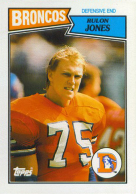 1987 Topps American/UK Rulon Jones #8 Football Card