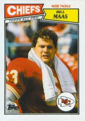 1987 Topps American/UK Bill Maas #38 Football Card