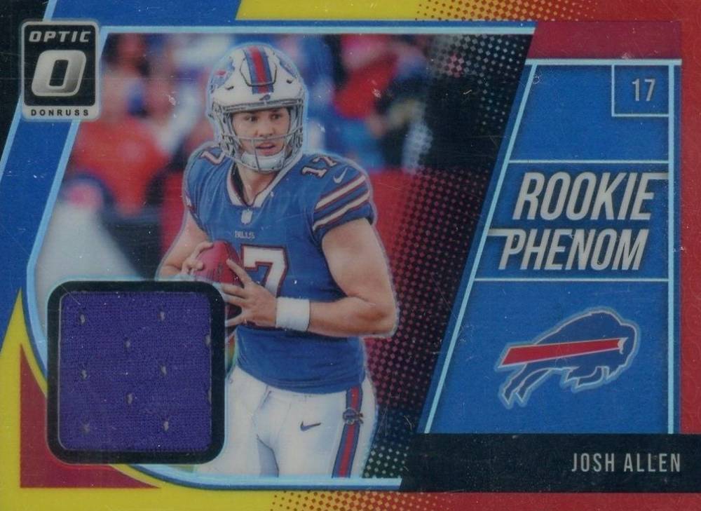 2018 Panini Donruss Optic Rookie Phenom Relics Josh Allen #JA Football Card