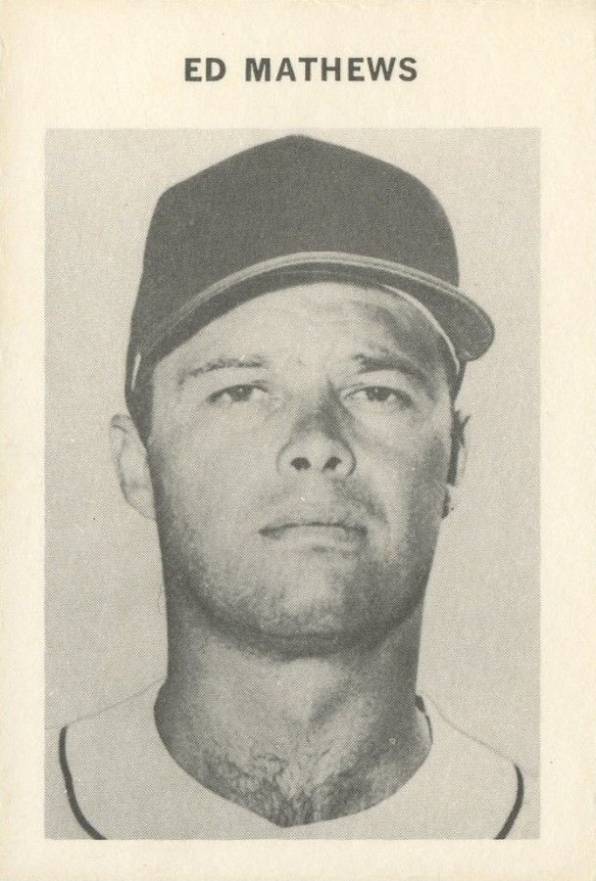 1969 Milton Bradley Ed Mathews # Baseball Card