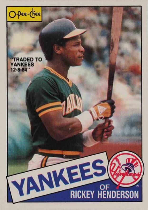 1985 O-Pee-Chee Rickey Henderson #115 Baseball Card