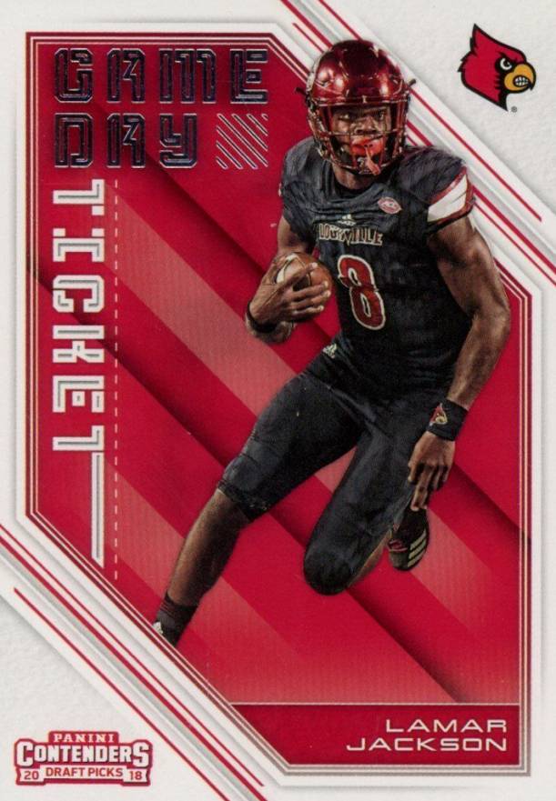 2018 Panini Contenders Draft Picks Game Day Ticket Lamar Jackson #4 Football Card