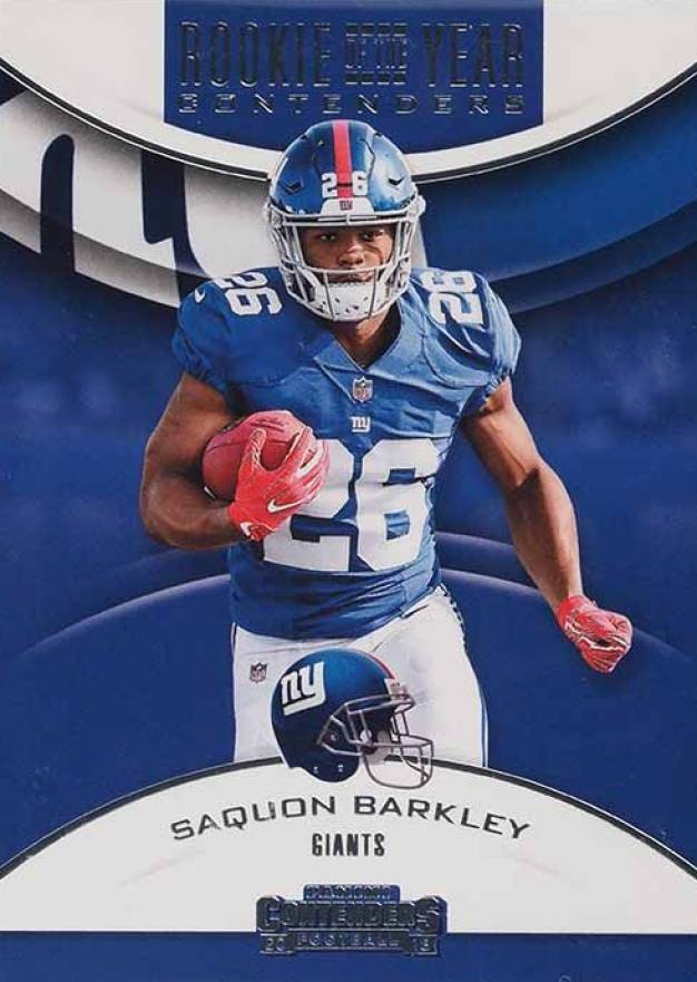 2018 Panini Contenders Rookie of the Year Contenders Saquon Barkley #SB Football Card