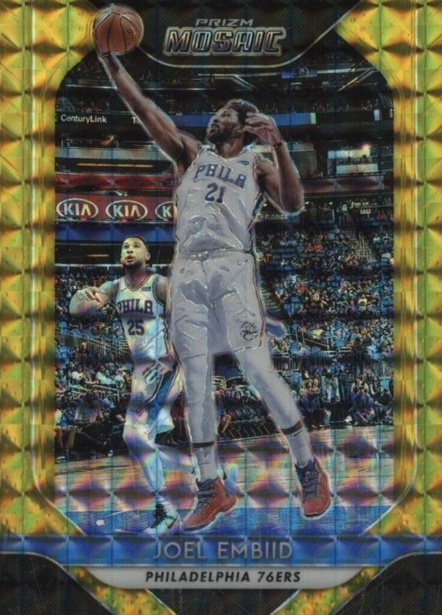 2018 Panini Prizm Mosaic Joel Embiid #43 Basketball Card