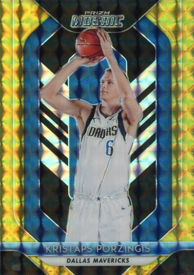 2018 Panini Prizm Mosaic Kristaps Porzingis #58 Basketball Card