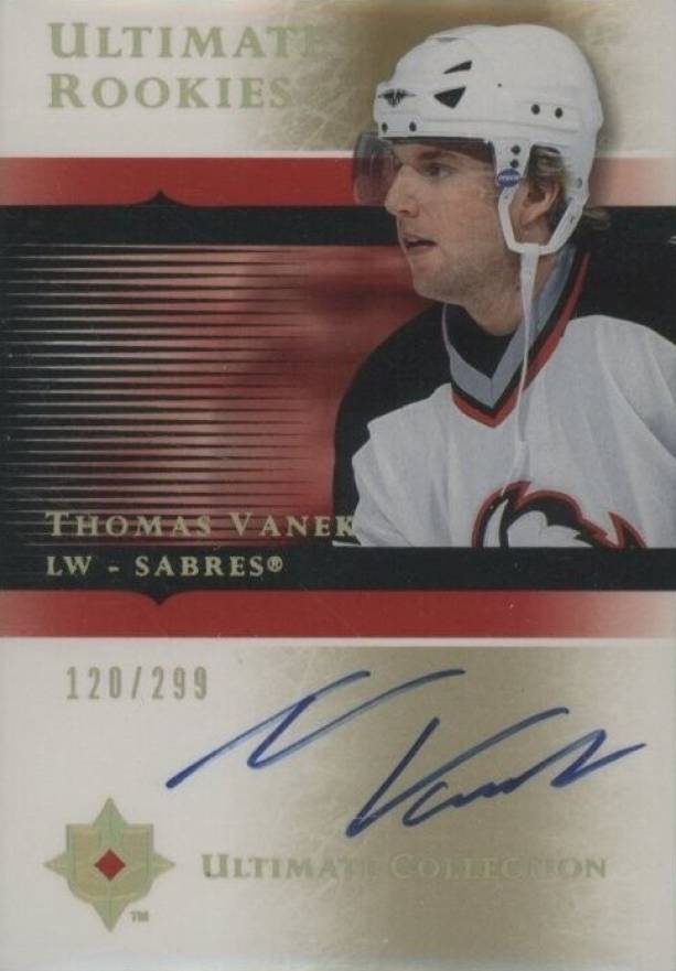 2005 Ultimate Collection Thomas Vanek #100 Hockey Card