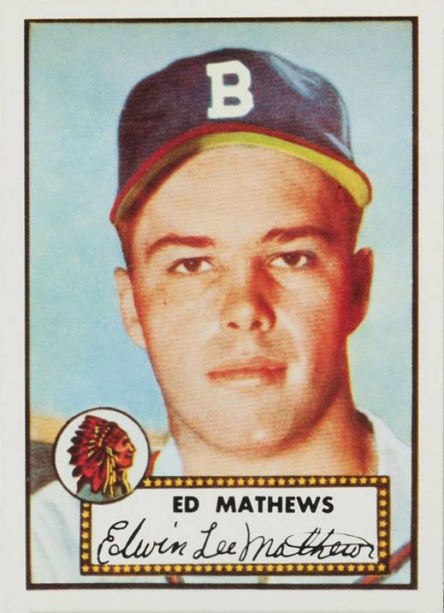 1983 Topps '52 Reprint Ed Mathews #407 Baseball Card