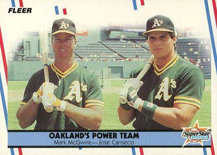 1988 Fleer Glossy Jose Canseco/MarkMcGwire #624 Baseball Card