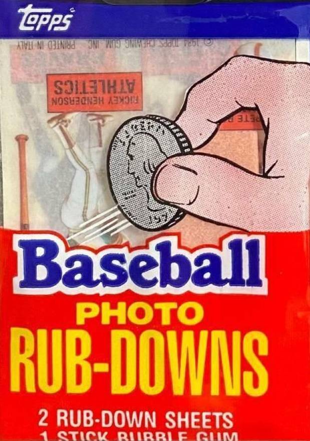1984 Topps Rub Downs Cello Pack #CP Baseball Card