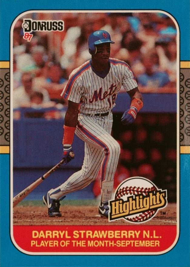 1987 Donruss Highlights Darryl Strawberry #49 Baseball Card