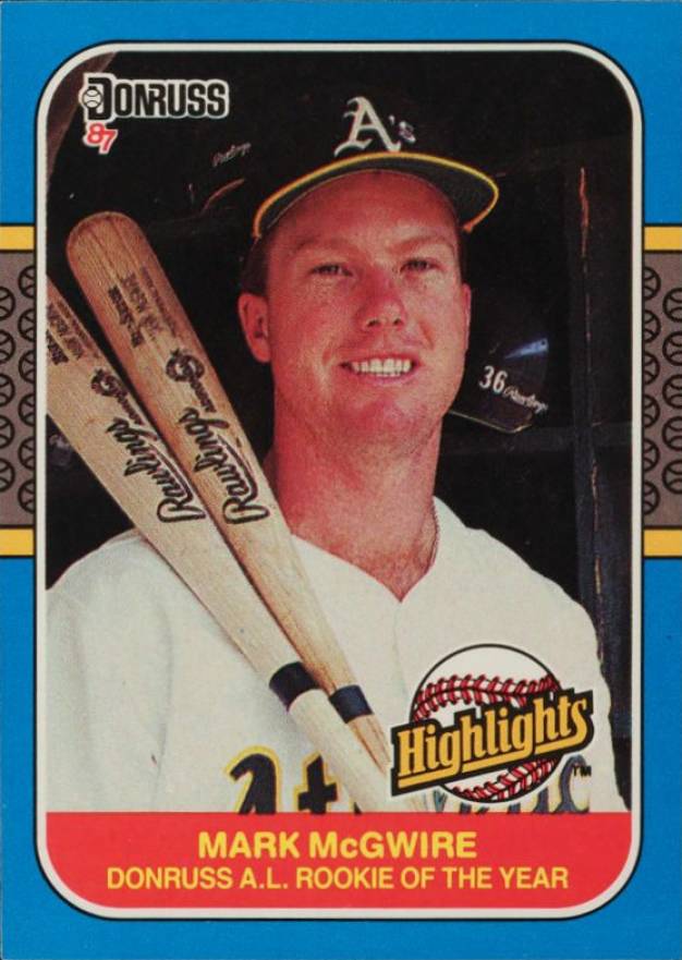 1987 Donruss Highlights Mark McGwire #54 Baseball Card