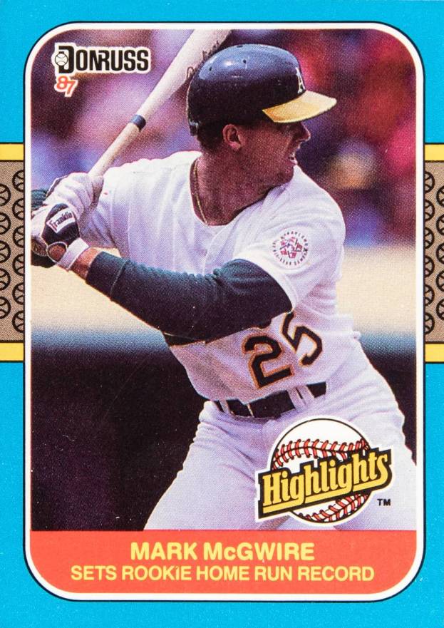 1987 Donruss Highlights Mark McGwire #27 Baseball Card