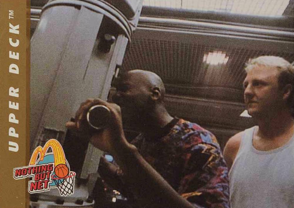 1994 Upper Deck Nothing But Net Larry Bird/Michael Jordan #7 Basketball Card