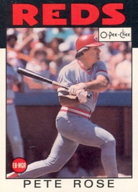 1986 O-Pee-Chee Pete Rose #1 Baseball Card