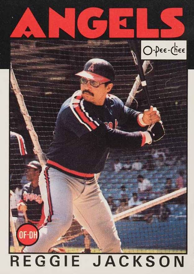 1986 O-Pee-Chee Reggie Jackson #394 Baseball Card