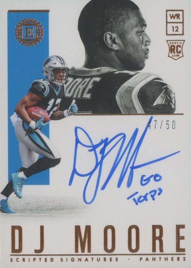 2018 Panini Encased Scripted Signatures DJ Moore #DM Football Card