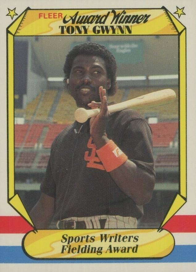 1987 Fleer Award Winners Tony Gwynn #19 Baseball Card