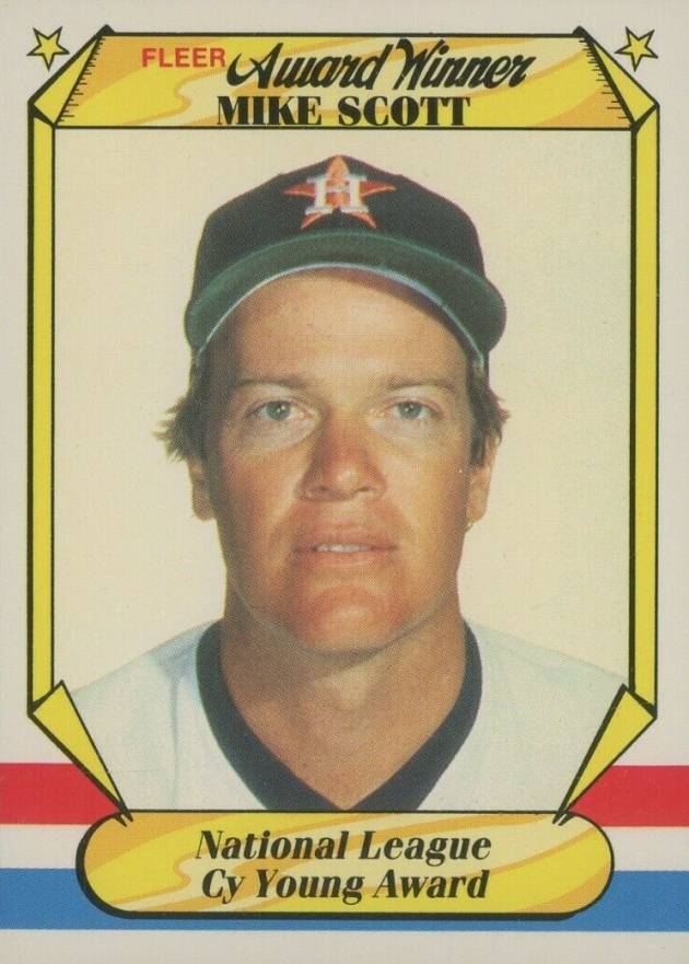 1987 Fleer Award Winners Mike Scott #37 Baseball Card