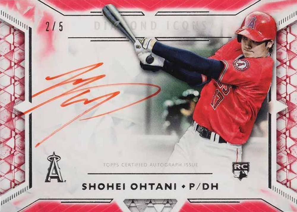 2018 Topps Diamond Icons Red Ink Autograph Shohei Ohtani #SO Baseball Card