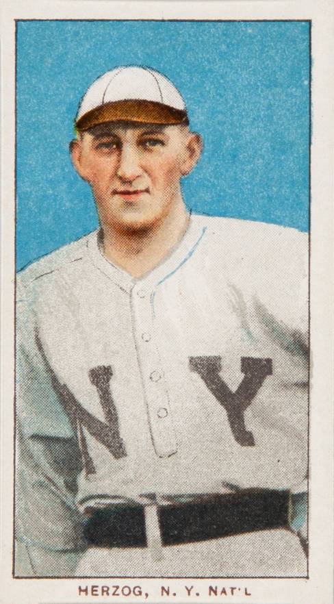 1909 White Borders Piedmont & Sweet Caporal Herzog, N.Y. Nat'L #211 Baseball Card