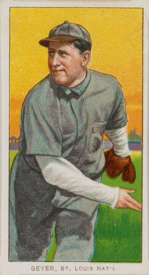 1909 White Borders Piedmont & Sweet Caporal Geyer, St. Louis Nat'L #187 Baseball Card