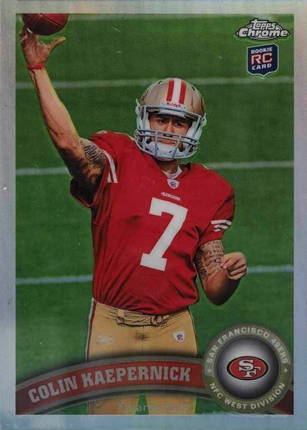 2011 Topps Chrome Colin Kaepernick #25 Football Card