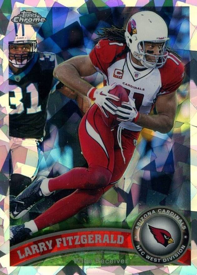 2011 Topps Chrome Larry Fitzgerald #80 Football Card