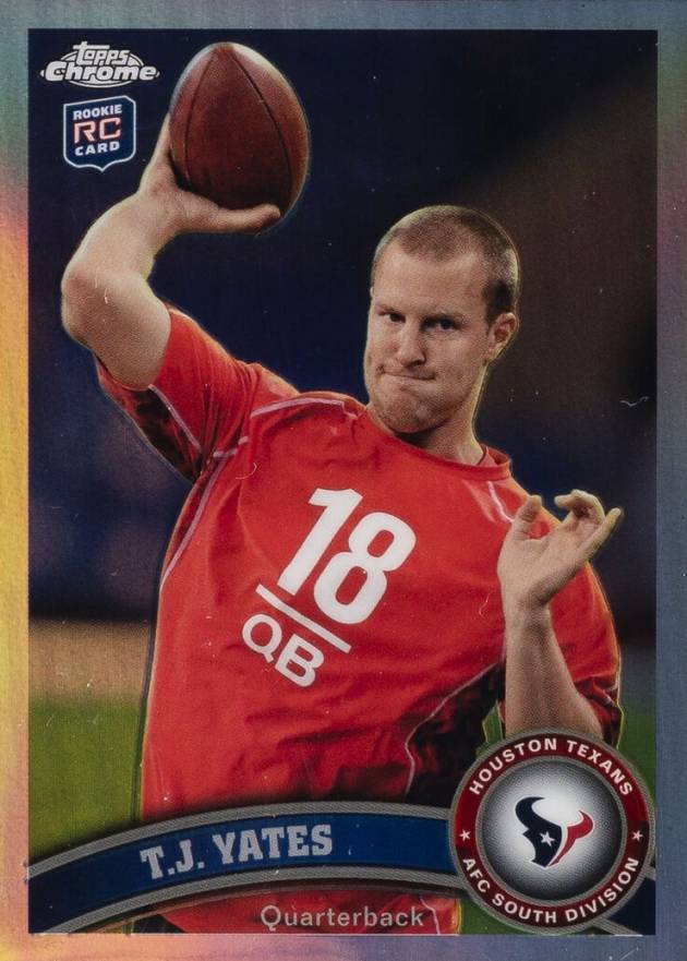 2011 Topps Chrome T.J. Yates #159 Football Card