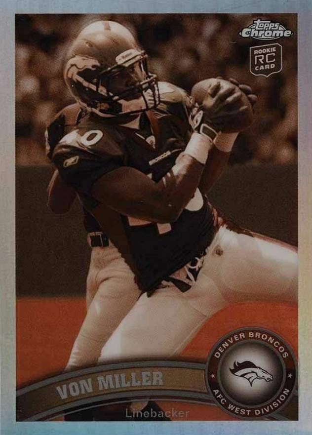 2011 Topps Chrome Von Miller #212 Football Card