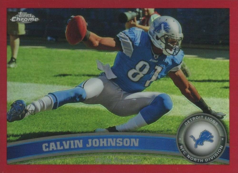 2011 Topps Chrome Calvin Johnson #8 Football Card