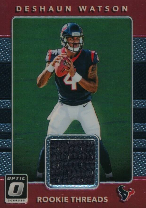 2017 Panini Donruss Optic Rookie Threads Deshaun Watson #8 Football Card