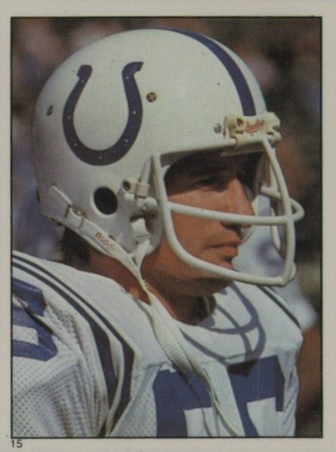 1981 Topps Stickers Ed Simonini #15 Football Card