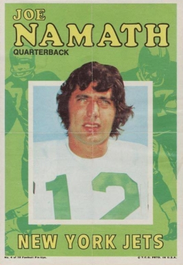 1971 Topps Pin-Ups Joe Namath #4 Football Card