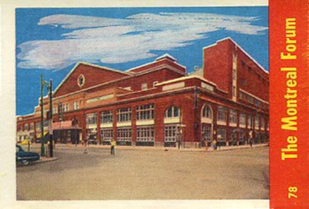 1955 Parkhurst Quaker Oats The Montreal Forum #78 Hockey Card