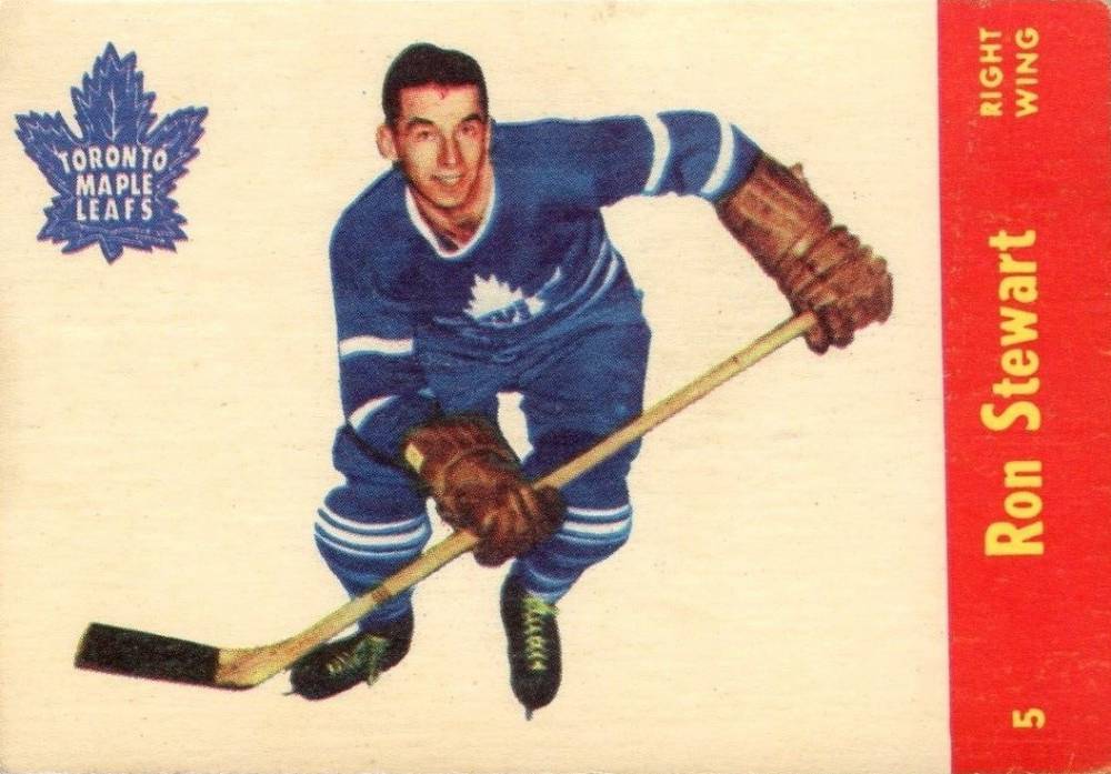 1955 Parkhurst Quaker Oats Ron Stewart #5 Hockey Card