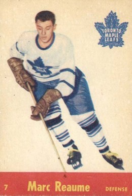 1955 Parkhurst Quaker Oats Marc Reaume #7 Hockey Card