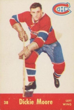 1955 Parkhurst Quaker Oats Dickie Moore #38 Hockey Card