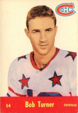 1955 Parkhurst Quaker Oats Bob Turner #54 Hockey Card