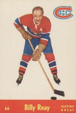 1955 Parkhurst Quaker Oats Billy Reay #66 Hockey Card