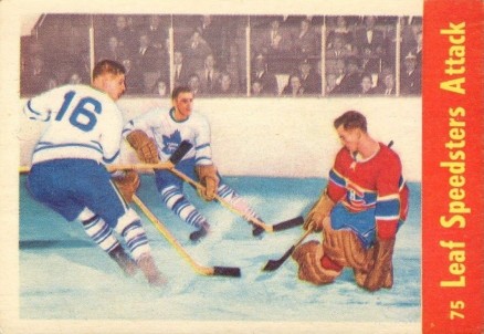 1955 Parkhurst Quaker Oats Leaf Speedsters #75 Hockey Card