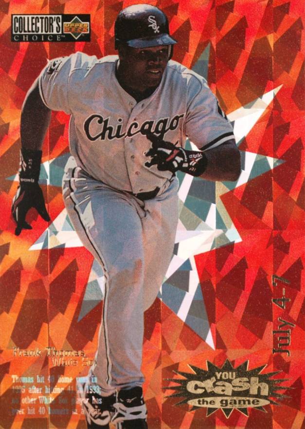 1996 Collector's Choice Crash the Game Frank Thomas #CG10 Baseball Card