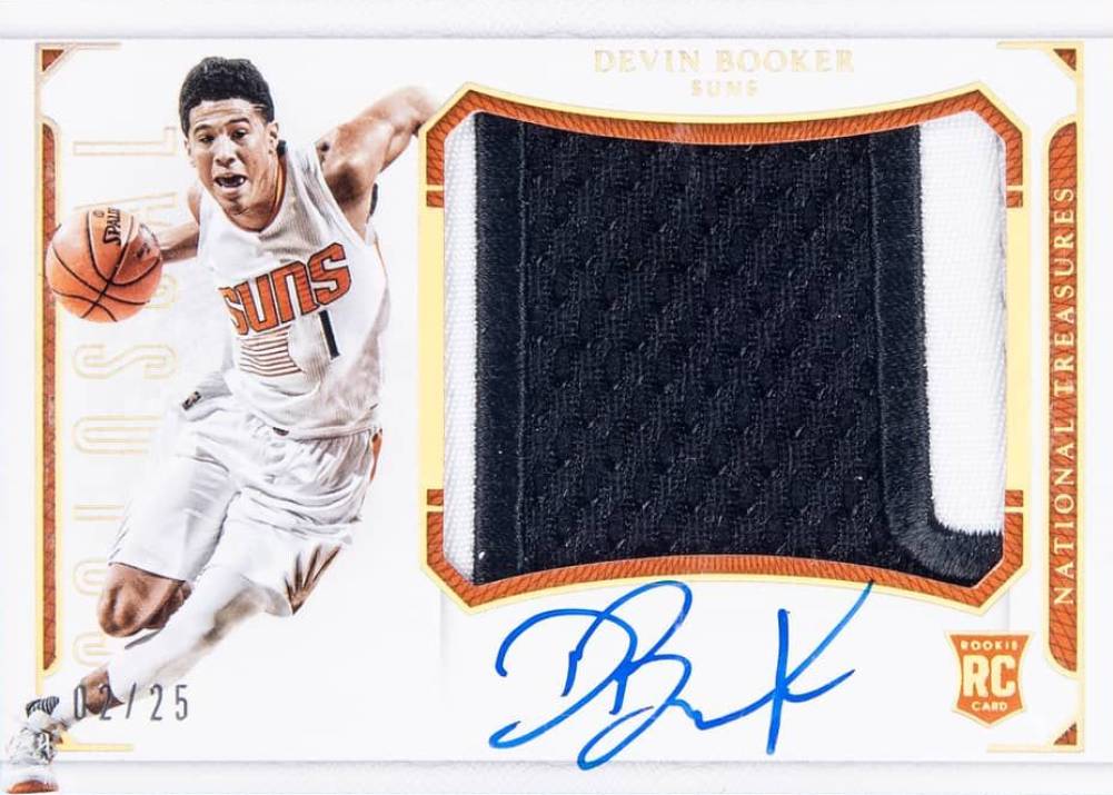 2015 Panini National Treasures Colossal Jersey Autograph Devin Booker #DBK Basketball Card