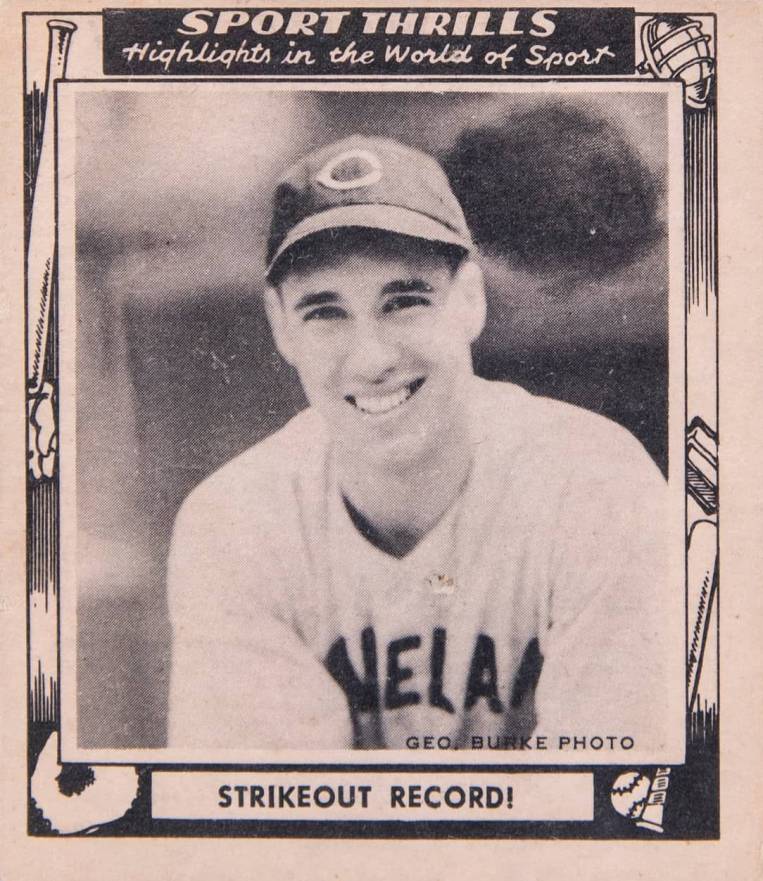 1948 Swell Sport Thrills Strike Out Record! #19 Baseball Card