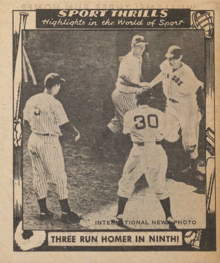 1948 Swell Sport Thrills Three Run Homer in Ninth! #16 Baseball Card