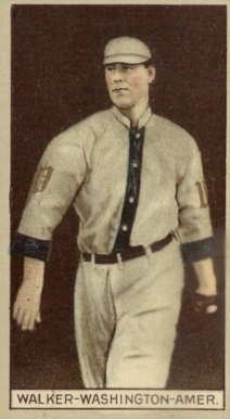 1912 Brown Backgrounds Common back Walker-Washington-Amer. # Baseball Card