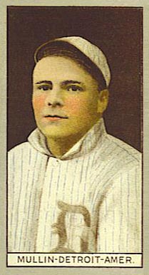 1912 Brown Backgrounds Common back MULLIN-DETROIT-AMER. # Baseball Card