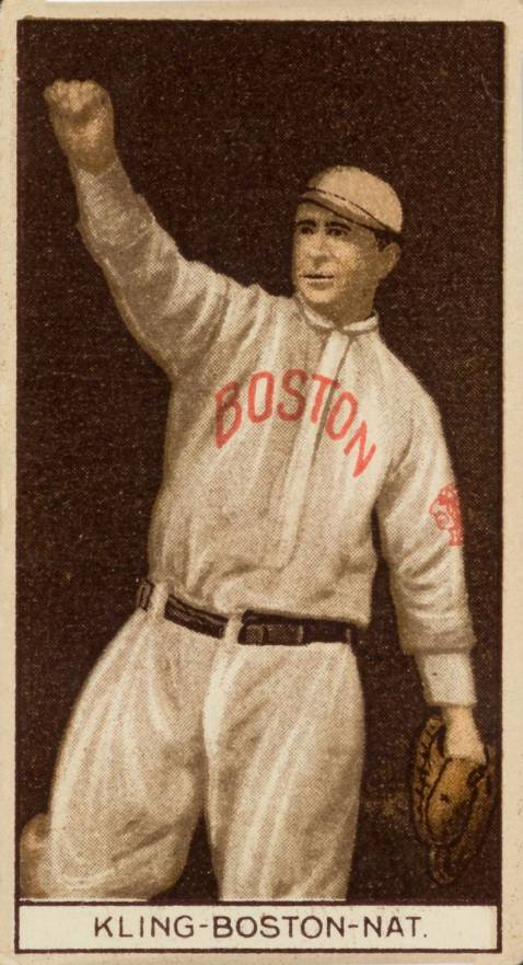 1912 Brown Backgrounds Common back John Kling # Baseball Card